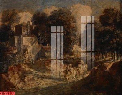 File tranh in trần 3D Tranh sơn dầu phương tây tổng hợp STS3269 (ảnh gốc)