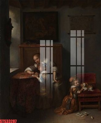 Ảnh mô tả file gốc in mica Tranh sơn dầu phương tây tổng hợp STS33287