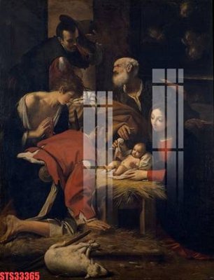 File gốc Tranh sơn dầu phương tây tổng hợp STS33365 (in lụa) họa tiết 3D