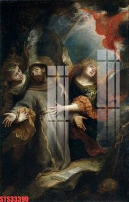 Ảnh gốc file in lụa Tranh sơn dầu phương tây tổng hợp STS33390 chi tiết