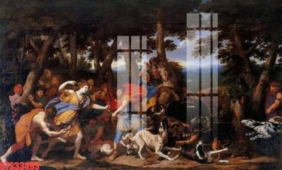 File tranh Tranh sơn dầu phương tây tổng hợp STS33493 (gốc) in trên kính