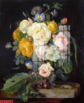 File ảnh Tranh sơn dầu phương tây tổng hợp STS34177 (gốc) in decal dán tường