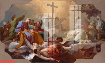 Download file gốc Tranh sơn dầu phương tây tổng hợp STS34255 (in lụa) hoa lá