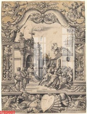 File PSD Tranh sơn dầu phương tây tổng hợp STS34477 (gốc) nhiều lớp (multi-layer)