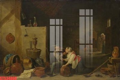 File in trần Tranh sơn dầu phương tây tổng hợp STS34868 (bản gốc) bầu trời