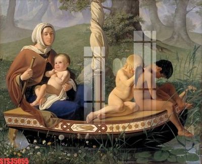 Download file gốc Tranh sơn dầu phương tây tổng hợp STS35055 (in lụa) tranh 3D