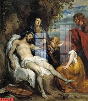 File gốc Tranh sơn dầu phương tây tổng hợp STS35318 (in mica) làm bảng hiệu