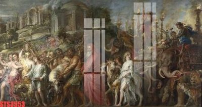 Download file Tranh sơn dầu phương tây tổng hợp STS3553 (gốc) in mica ốp bếp