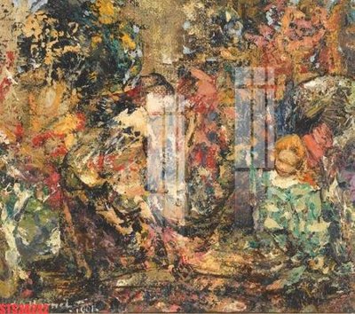 File in lụa Tranh sơn dầu phương tây tổng hợp STS36242 (chất lượng cao) Tranh sơn dầu phương tây tổng hợp STS36242