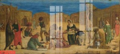 Ảnh gốc Tranh sơn dầu phương tây tổng hợp STS37415 (nét căng) in mica