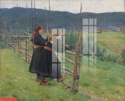 File tranh Tranh sơn dầu phương tây tổng hợp STS37425 (gốc) chủ đề thiên nhiên