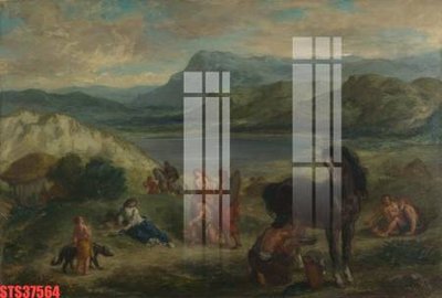 File tranh Tranh sơn dầu phương tây tổng hợp STS37564 (file gốc) chuẩn màu in