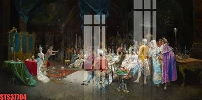 File tranh PSD Tranh sơn dầu phương tây tổng hợp STS37704 chất lượng cao