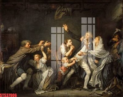 File ảnh Tranh sơn dầu phương tây tổng hợp STS37906 (gốc) in decal dán tường