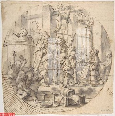 File tranh Tranh sơn dầu phương tây tổng hợp STS37911 (ảnh gốc) in trần 3D