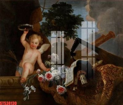 File tranh Tranh sơn dầu phương tây tổng hợp STS38130 (gốc) in film