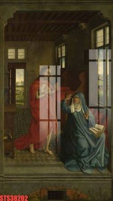 Hình ảnh file gốc in trần nhà Tranh sơn dầu phương tây tổng hợp STS38202