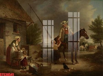 File in mica Tranh sơn dầu phương tây tổng hợp STS38541 (bản gốc) siêu trong