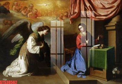 File gốc Tranh sơn dầu phương tây tổng hợp STS38562 (in tráng gương) ốp tường