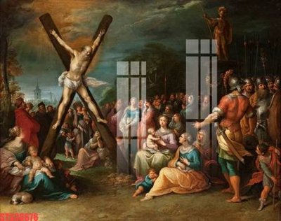 File in trần Tranh sơn dầu phương tây tổng hợp STS38676 (bản gốc) hoa văn