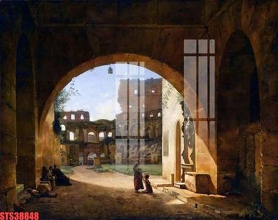 File tranh Tranh sơn dầu phương tây tổng hợp STS38848 (ảnh gốc) in trần xuyên sáng