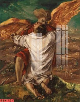 File ảnh Tranh sơn dầu phương tây tổng hợp STS38915 (gốc) in decal dán tường