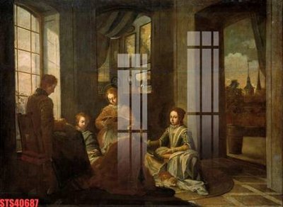 Tải file gốc Tranh sơn dầu phương tây tổng hợp STS40687 dùng cho in ấn