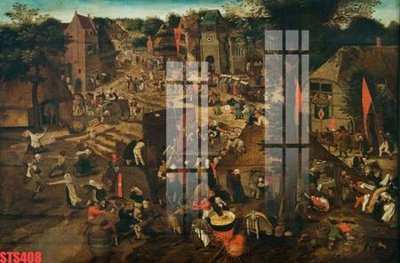 Download file Tranh sơn dầu phương tây tổng hợp STS408 (gốc) in mica đèn LED