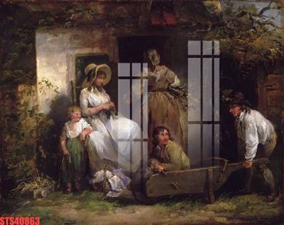 File tranh Tranh sơn dầu phương tây tổng hợp STS40863 (gốc) chủ đề con người