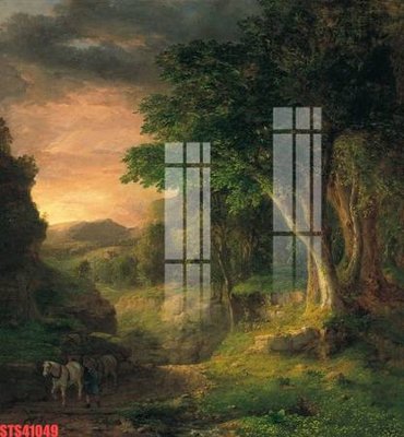 File in trần Tranh sơn dầu phương tây tổng hợp STS41049 (bản gốc) hoa văn