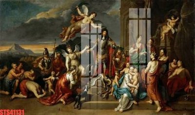 Tải file gốc in lụa Tranh sơn dầu phương tây tổng hợp STS41131 siêu nét