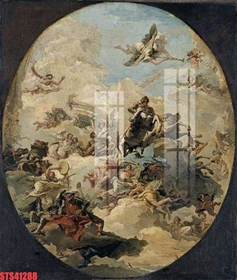 File PSD Tranh sơn dầu phương tây tổng hợp STS41288 (gốc) nhiều lớp (multi-layer)