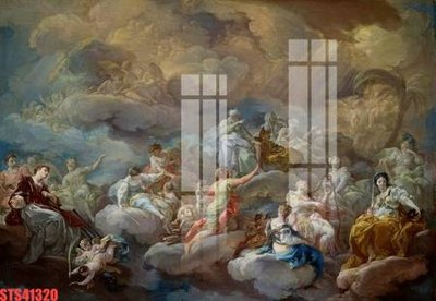 File gốc Tranh sơn dầu phương tây tổng hợp STS41320 (chuẩn màu) cho in offset