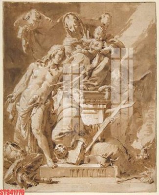 Hình ảnh file gốc in trần nhà Tranh sơn dầu phương tây tổng hợp STS41776