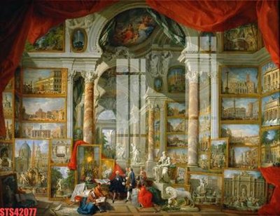 Download file Tranh sơn dầu phương tây tổng hợp STS42077 (gốc) in mica đèn LED