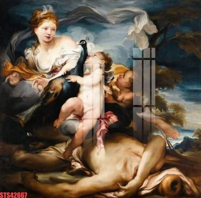 File ảnh Tranh sơn dầu phương tây tổng hợp STS42667 (gốc) in PP, decal