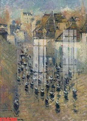 File tranh Tranh sơn dầu phương tây tổng hợp STS42964 (gốc) chủ đề thành phố