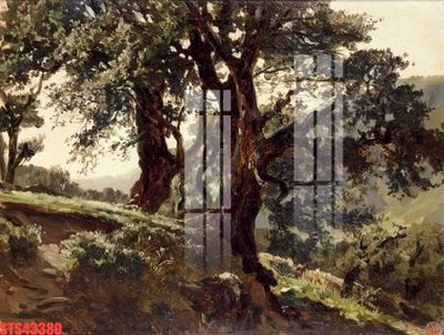 File gốc Tranh sơn dầu phương tây tổng hợp STS43380 (in lụa) họa tiết 3D