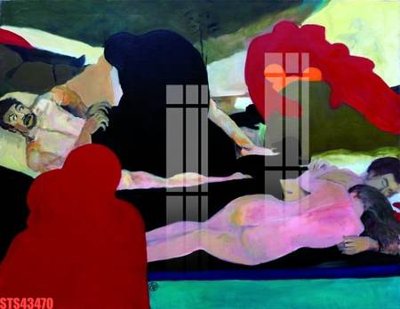 File gốc Tranh sơn dầu phương tây tổng hợp STS43470 (in tráng gương) sang trọng