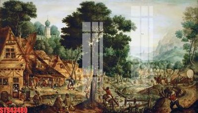 File in mica Tranh sơn dầu phương tây tổng hợp STS43480 (bản gốc) làm vách ngăn