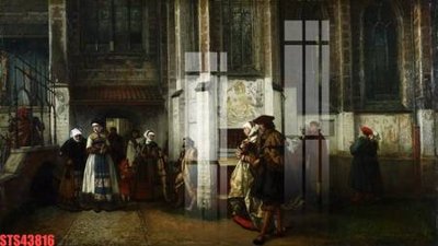 File gốc Tranh sơn dầu phương tây tổng hợp STS43816 (PSD/TIFF) độ phân giải cao