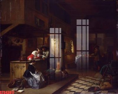 Hình ảnh file gốc in lụa Tranh sơn dầu phương tây tổng hợp STS43817