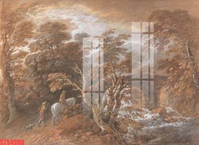 File gốc Tranh sơn dầu phương tây tổng hợp STS4505 (in lụa) tranh thuận buồm