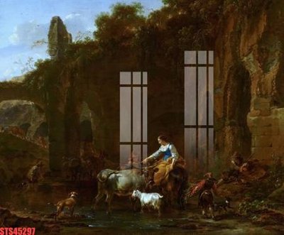 Download file gốc Tranh sơn dầu phương tây tổng hợp STS45297 (in mica) logo