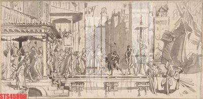 File gốc Tranh sơn dầu phương tây tổng hợp STS45806 (in mica) làm bảng hiệu