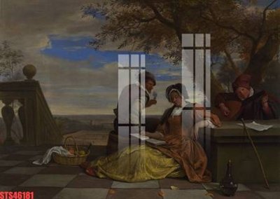 File in lụa Tranh sơn dầu phương tây tổng hợp STS46181 (phong cảnh) Tranh sơn dầu phương tây tổng hợp STS46181