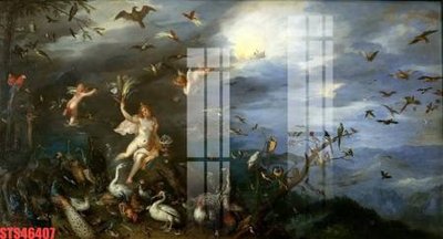 File gốc Tranh sơn dầu phương tây tổng hợp STS46407 (in lụa) trang trí tường