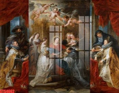 Ảnh gốc Tranh sơn dầu phương tây tổng hợp STS4662 (độ nét cao) in tráng gương