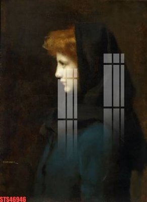 File in trần Tranh sơn dầu phương tây tổng hợp STS46946 (file gốc) hoa văn 3D