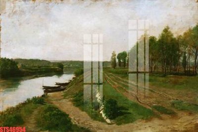 File in trần Tranh sơn dầu phương tây tổng hợp STS46954 (bản gốc) hoa văn